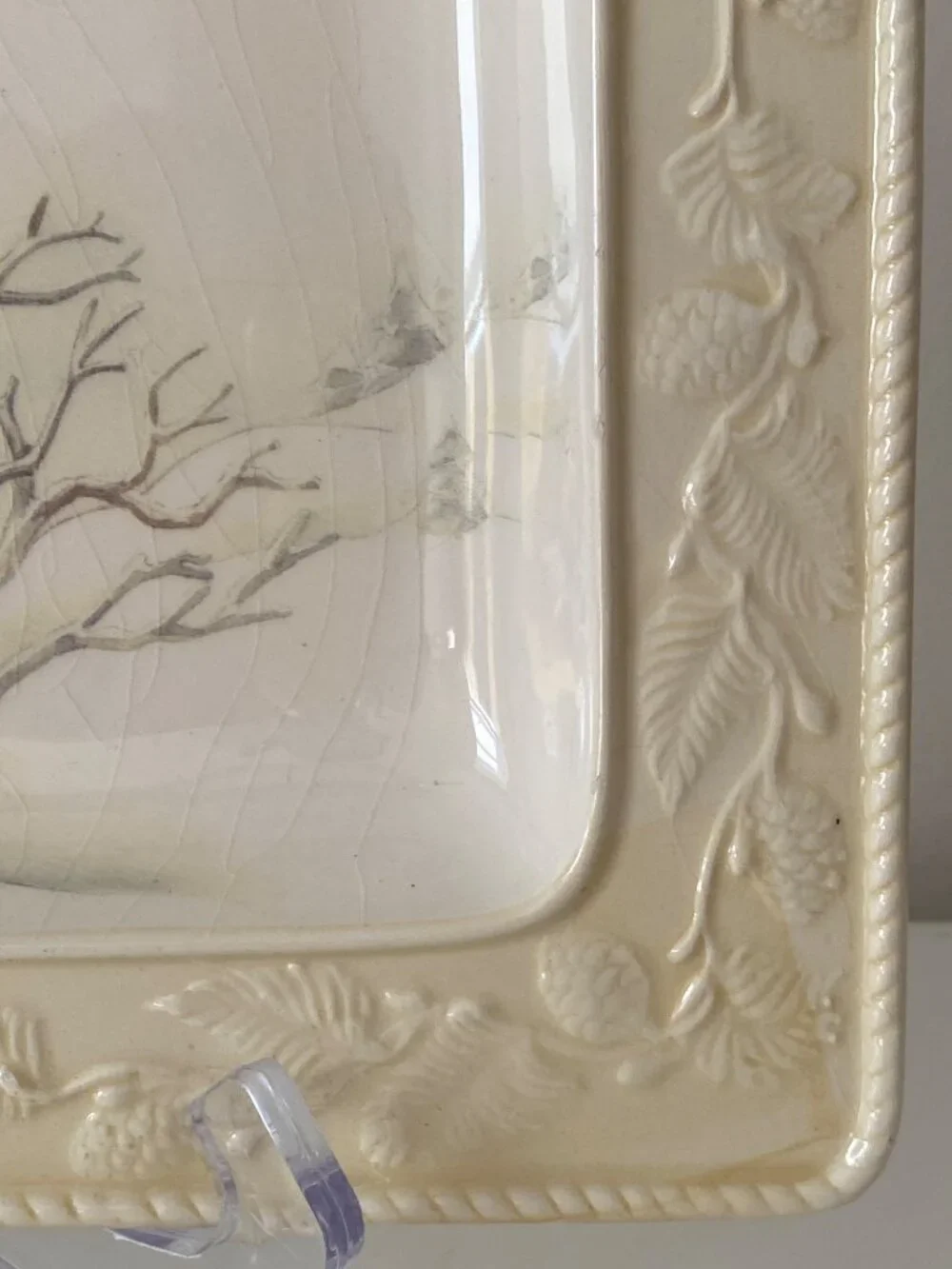 Lenox SERVING PLATTER Cardinal Tree Branch Snow House Replacement